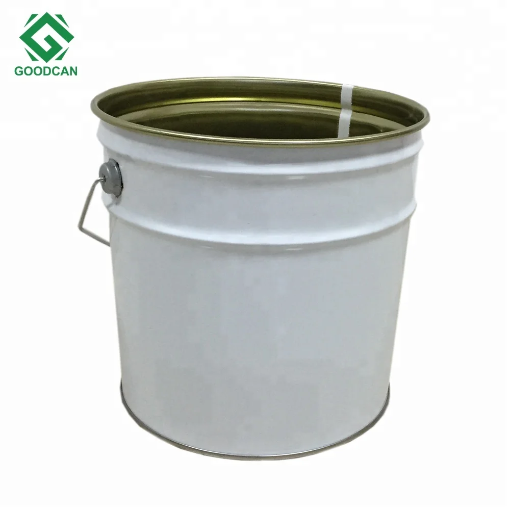 Wholesale custom 12L and 15L metal tin chemical bucket paint bucket