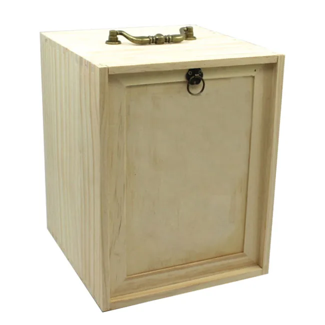 Wooden Essential Oil Box 3 Tier Oils Storage Case Holds 75 Bottles Natural Pine