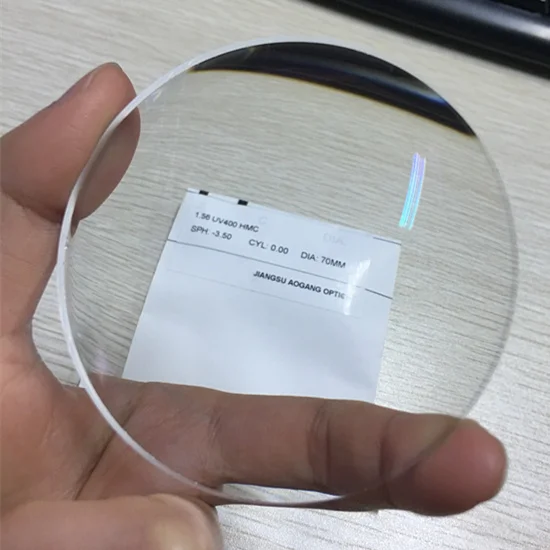 Wholesale manufacturing ophthalmic lens 1.56 UV400 protection nk 55 resin optical lenses for eyeglasses anti uv