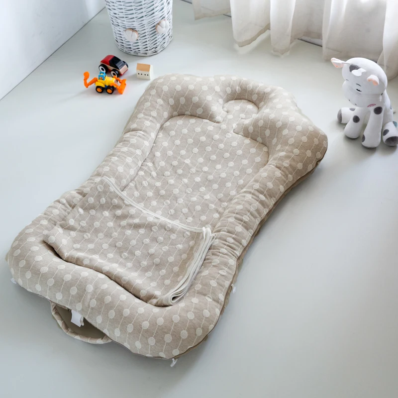 100% хлопок двойного использования стороны портативные детские кроватки