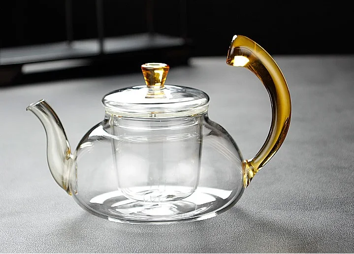 
650ml Heat Resistant Borosilicate Glass Teapot 