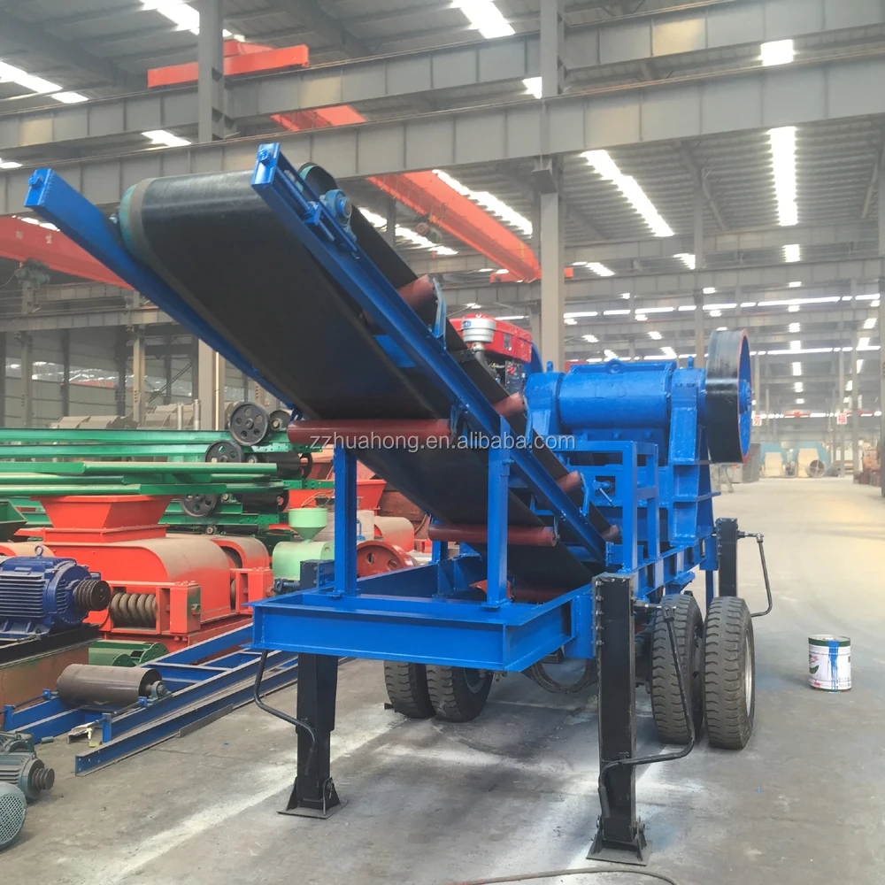 Каменная мобильная дробилка, передвижная щековая дробилка, щековая дробилка колесного типа