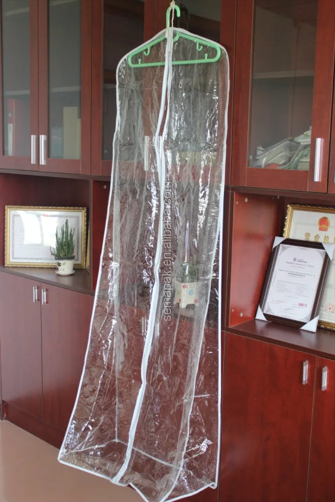 
custom printed clear garment bagfor dresses&clear plastic bags for wedding dresses&clear garment bags 