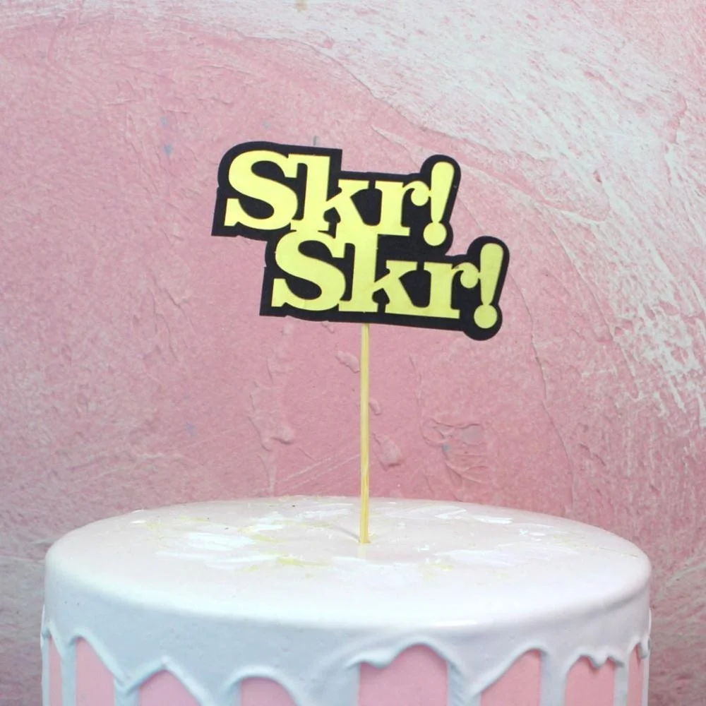 Золотой хип-хоп rap Skr богатый Рэппер рок-торт Топпер для вечеринок Инс Вечеринка день рождения торт украшение чашки топперы