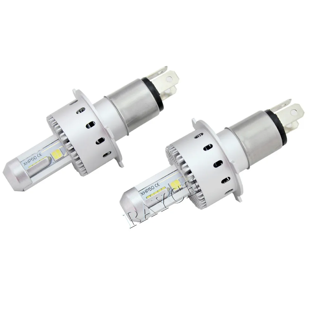 Суперъяркая Универсальная автомобильная фара 7S H4/9003/HB2 80 Вт лм, высокоинтенсивная светодиодная лампа, аксессуары для стайлинга автомобиля, 1 пара