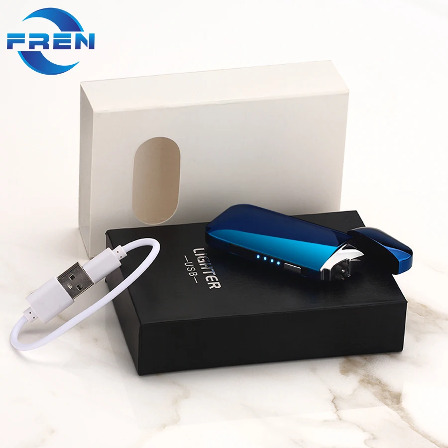 FR-617  Wholesale Electric Cigarette Lighter USB  Rechargeable Cool Fire Lighter Custom Logo Best Business Gift