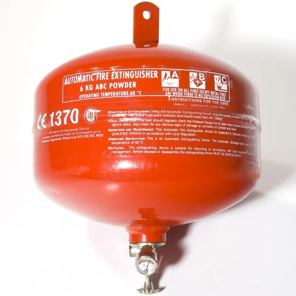 Fm-200 Fire Suppression System Automatic Fire Extinguisher Alarm ABC Dry Powder Steel12 Hanging 14 Bar 25 Bar CN;ZHE 3.2kg 300mm