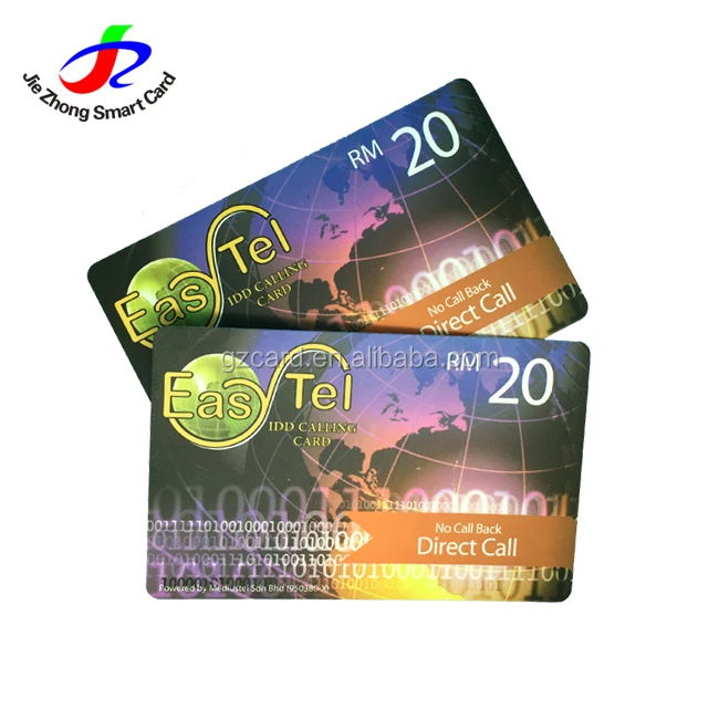 CMYK printing CR80 30mil Telephones calling scratch card prepaid card