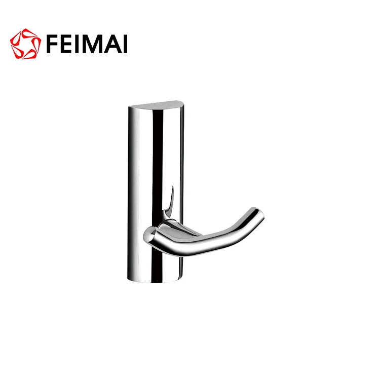 
Modern Style Black Marble Round Double Robe Hook 