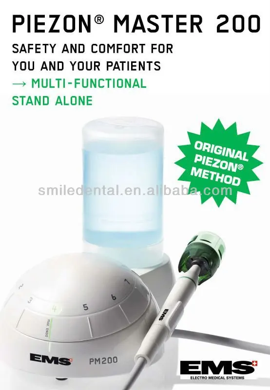 EMS PIEZON MASTER 100, ultrasonic scaler PM200 with bottle, Original, New Product
