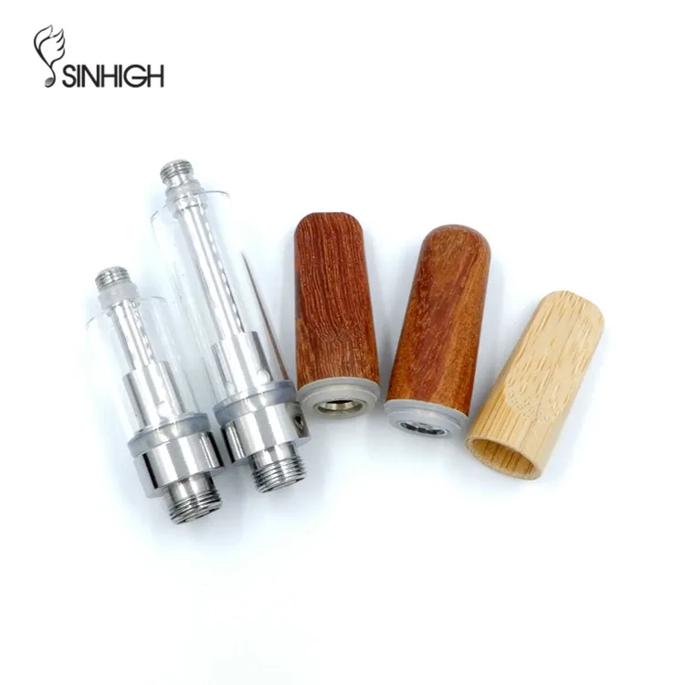 
2019 Vaporizer Wood Ceramic Coil Vape Cartridge 0.5ml 510 Atomizer From Sinhigh 