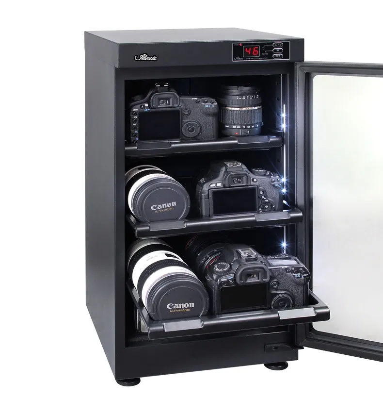
50L electronic humidity control dry storage cabinet for dslr other camera accessories 