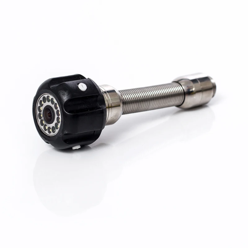 23MM Stainless Steel Camera Head for Sewer Pipe Snake Inspection Camera System With 12Pcs White LED Lights