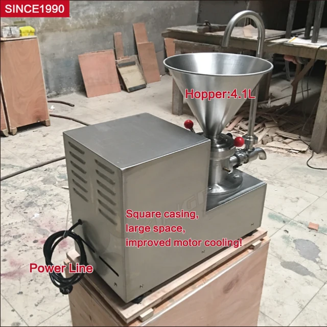 
JMS60 Emulsifying Colloid Mill Tomato Tahini Sesame Paste And Peanut Butter Making Machine Fruit Grinder 