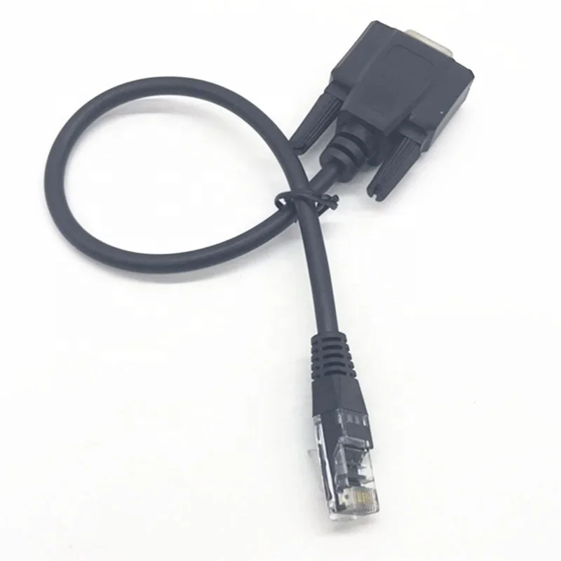 Customized Cables RS232 Serial DB9 female Panel Mount to RJ45 male Cables