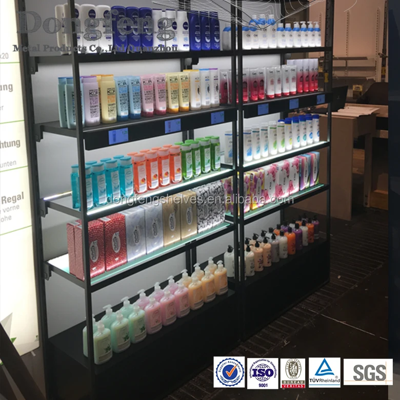 Reliable supplier cabinet shelves cosmetic display on sale