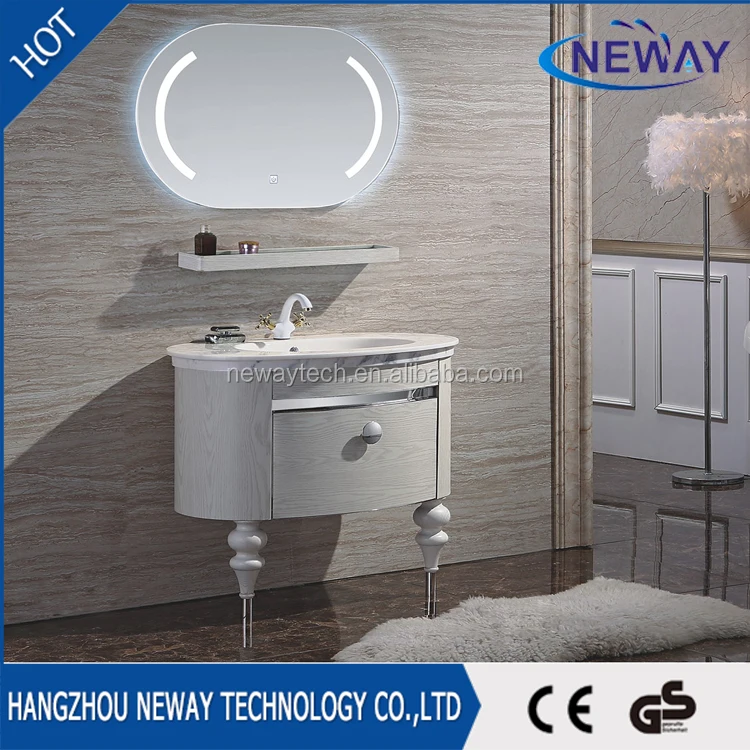 High Quality Stainless Steel Bathroom Set Bathroom Furniture Modern with Led Mirror
