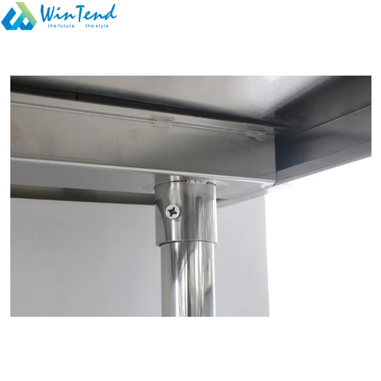 Commercial Hotel Restaurant Bakery Kitchen Equipment Stainless Steel Work Table Workbench With Round Tube