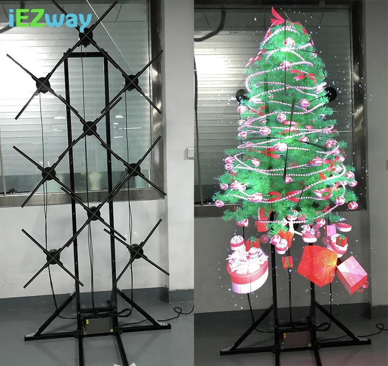 
 2019 iEZway Горячая Alibaba Express Wifi 42 см 65 см 70 см 100 см Синхронизация с несколькими голограммами 3D Настенный Вентилятор  