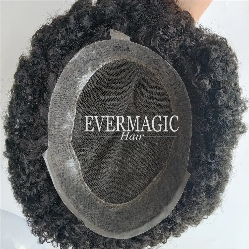 10 мм афро курчавый мужской парик для черных мужчин кусочки Сменные человеческие волосы парики для выпадения волос для мужчин