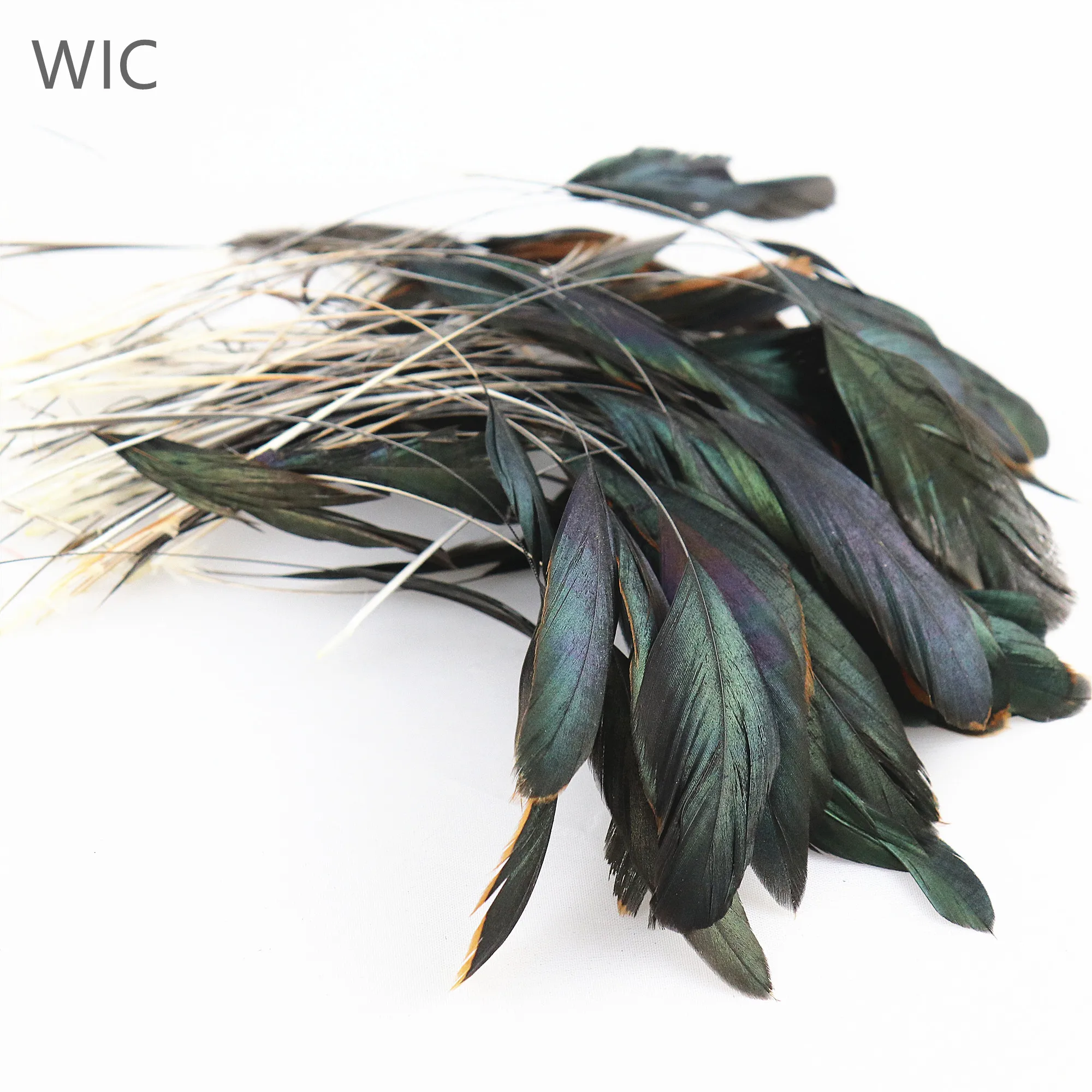 6-8 Inch Stripped Rooster Cock Tail Feathers Wholesale Coque Hackle Feather For Clothing Decor