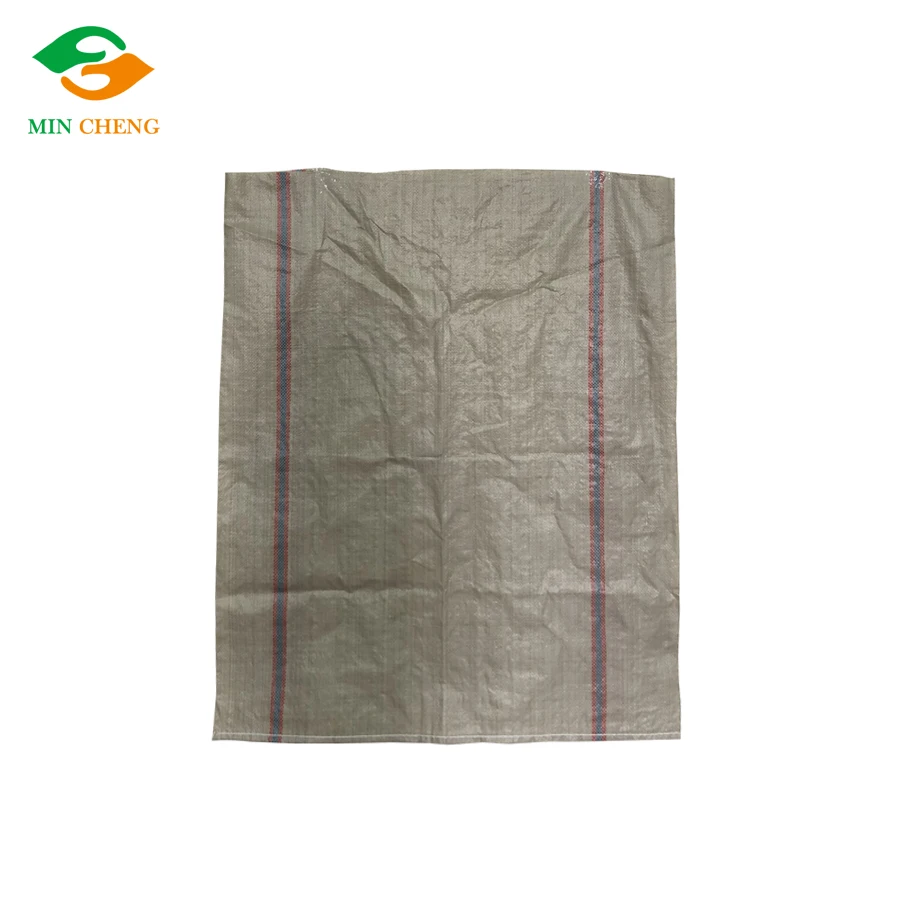 large green plastic woven sack for garbage, construction debris