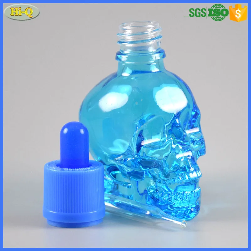 colorful glass essential oil bottle pipette 1oz 30ml skull bottle dropper glass dropper