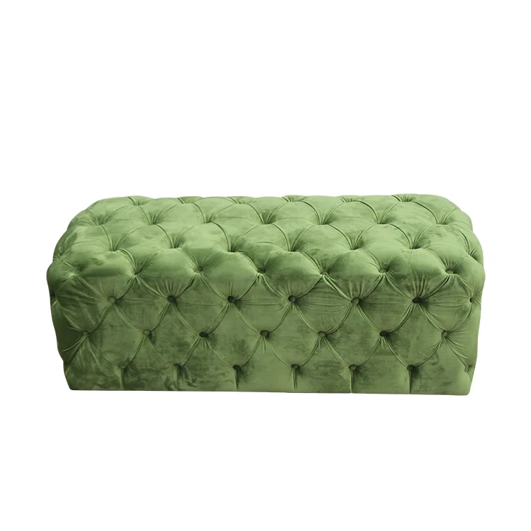 Good quality Newest Design Velvet Fabric Upholstery salon bench living room furniture