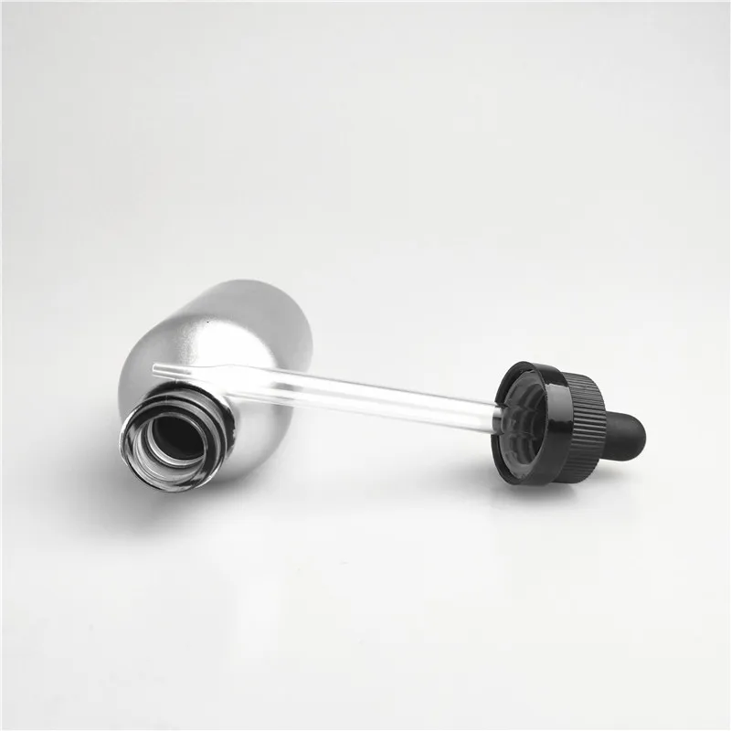 stainless steel metal color water airless bottle classical Boston perfume nail polish oil pump packaging