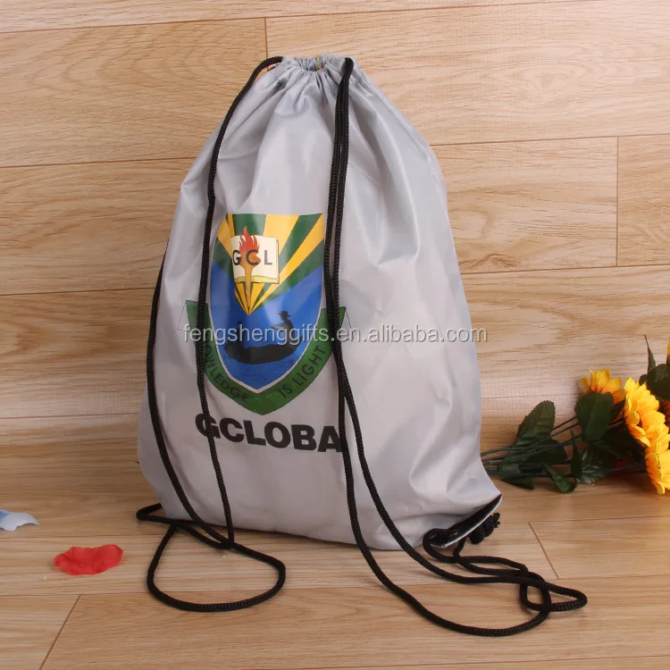 Wholesale polyester draw string bag sports drawstring bag