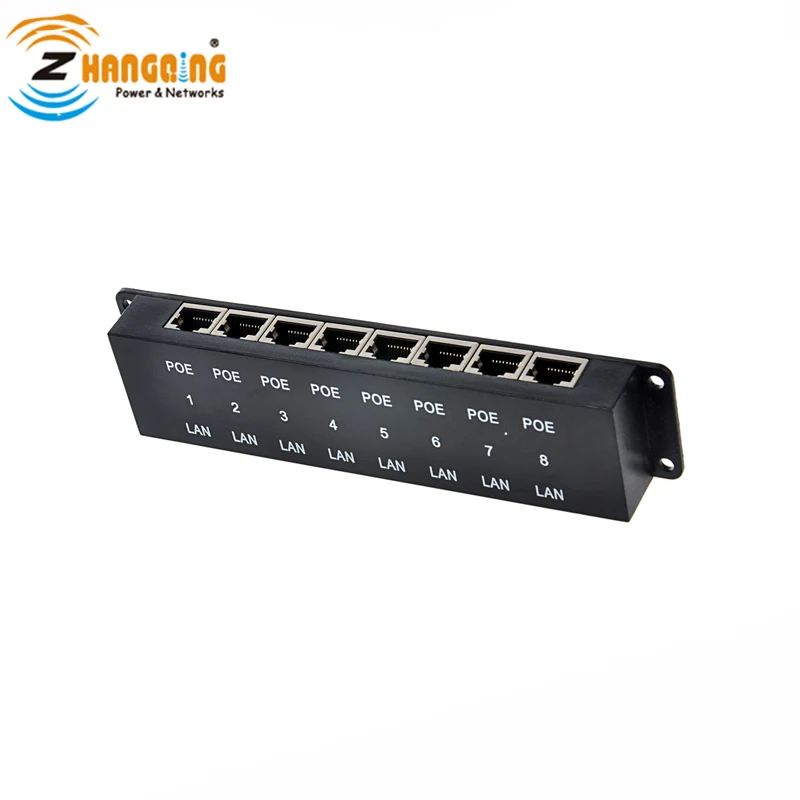 Passive  8 Port PoE Injector 10/100 Mbps Multi Port Patch Panel