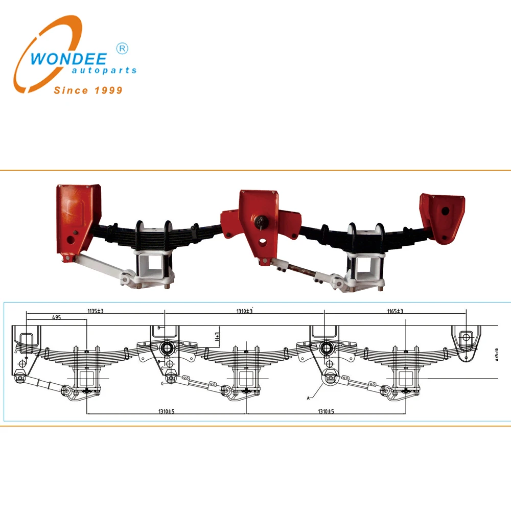 Китай 2 Оси Fuwa механическая подвеска для частей