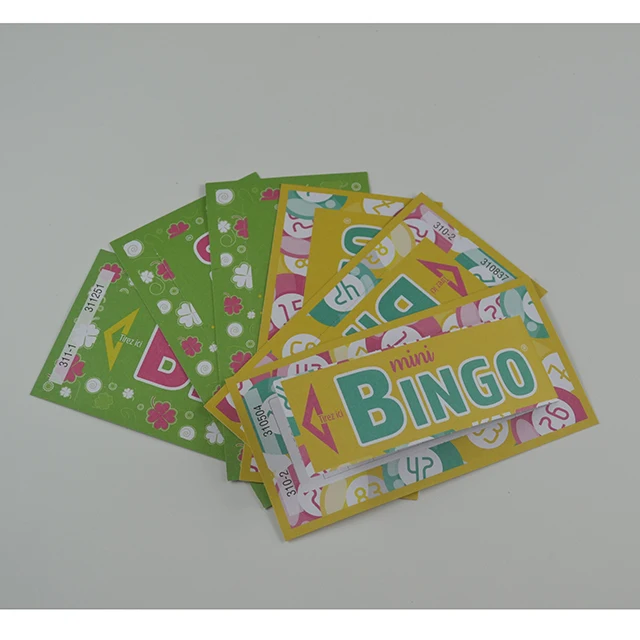Bingo Cards Manufacture Lottery Scratch Tickets Bingo  Hot Sales  Cards Printing With Custom Design