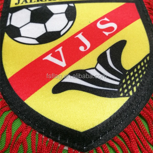 Manufacturer Satin Custom Double Side Printed Gift Flag Football Sports Car Mini Sublimated Pennant