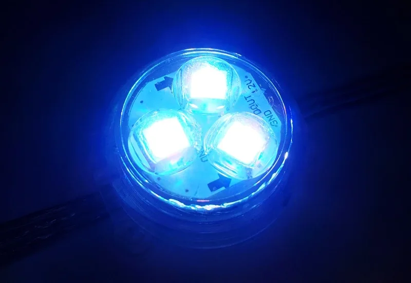 50pcs full color ball type led pixel module,DC12V input 6pcs 5050 RGB+WS2811 35mm outdoor building rgb led dmx pixel lights