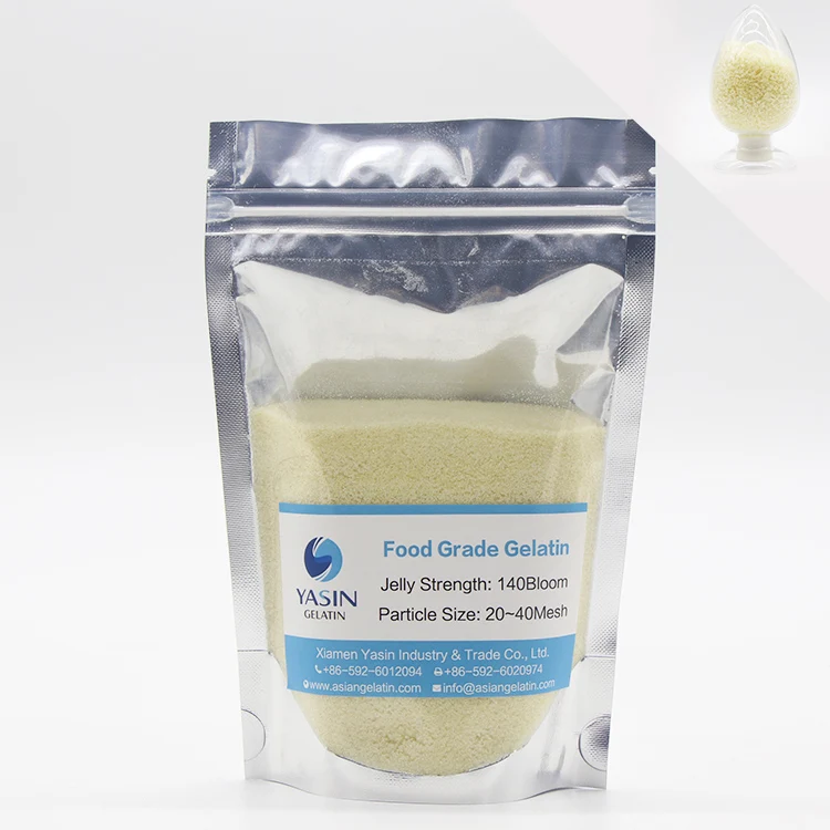 food grade bovine collagen gelatin powder,180 bloom 40 mesh edible jelly gelatin plant