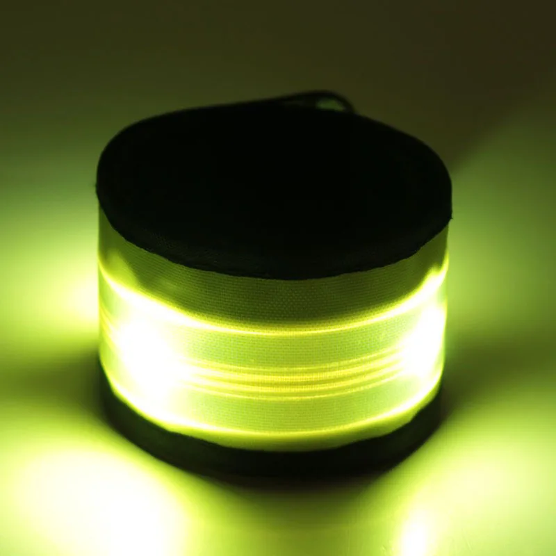 high bright led flashing strip light flat optical fiber slap bracelet