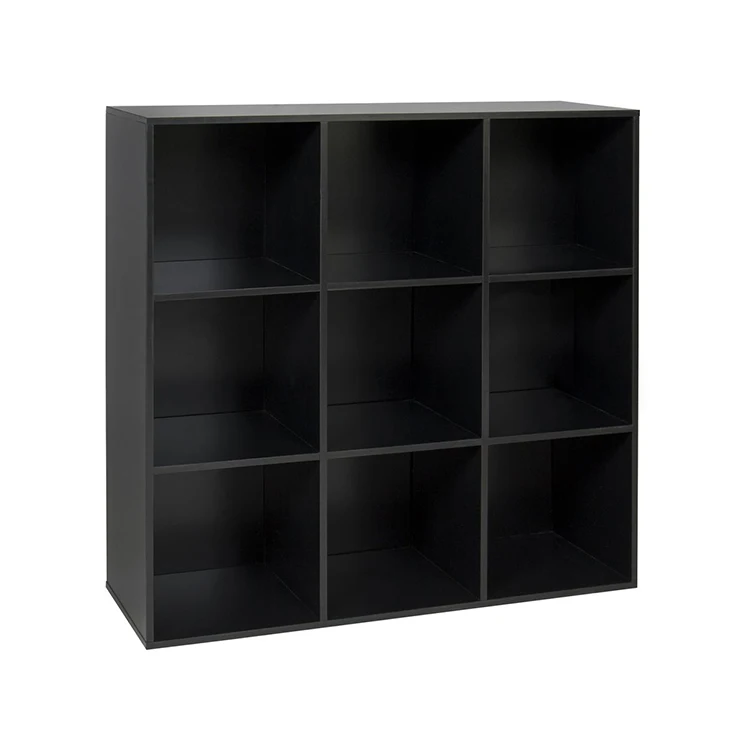Modern office wood 9 cube storage organizer cabinet bookcase for living room