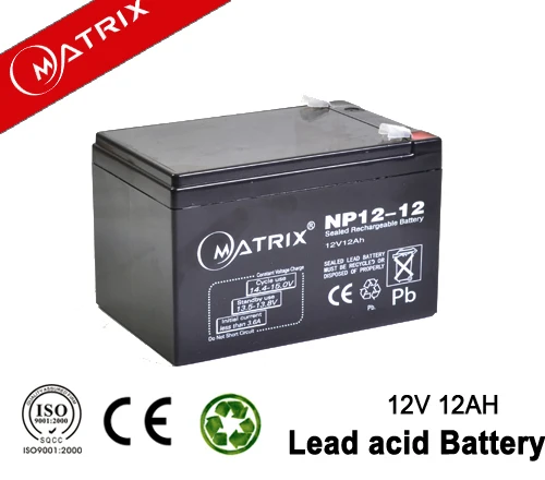 
Matrix sealed lead acid bateria 12v 12ah battery 20hr 
