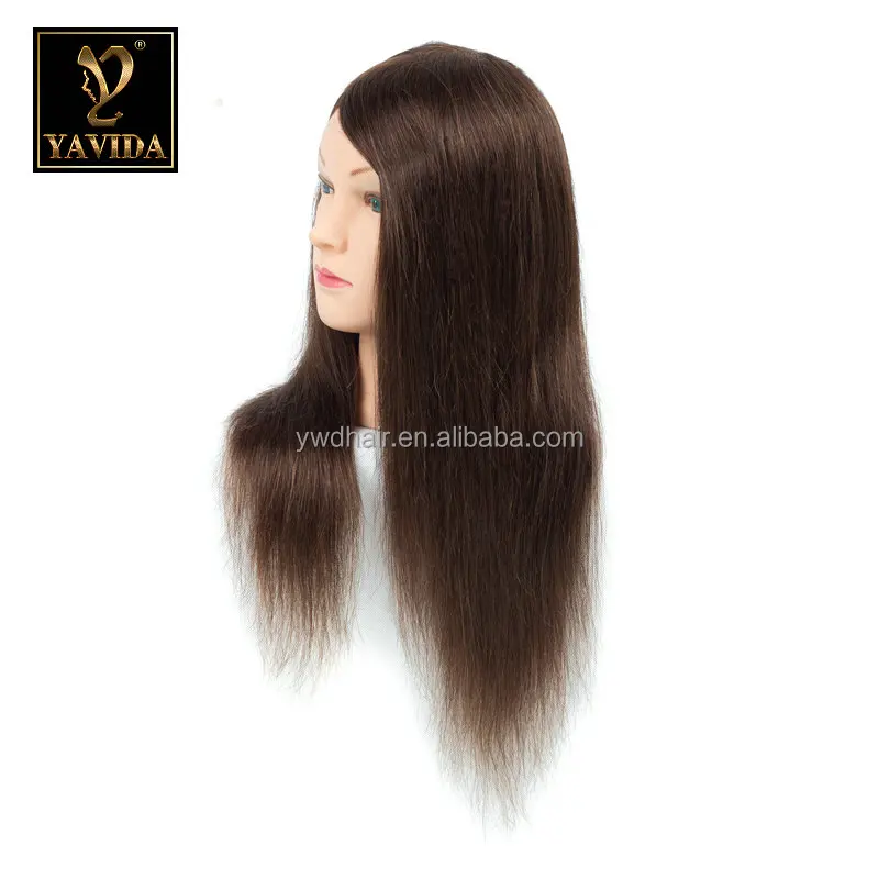 top quality teaching mannequin head with human hair Customizable 100% human hair training doll head For Hairdresser
