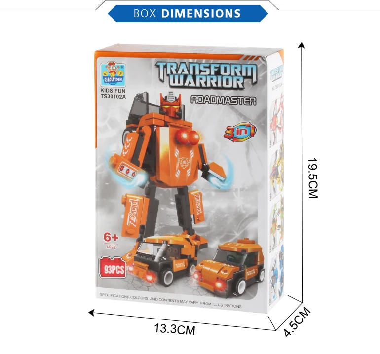factory direct sales 3 in 1 robot car DIY building blocks shenzhen toy with cheap price for boy and girl indoor fun