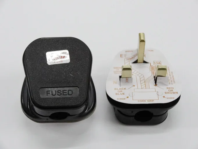 China Supplier 3 square pin extension cords flat plug