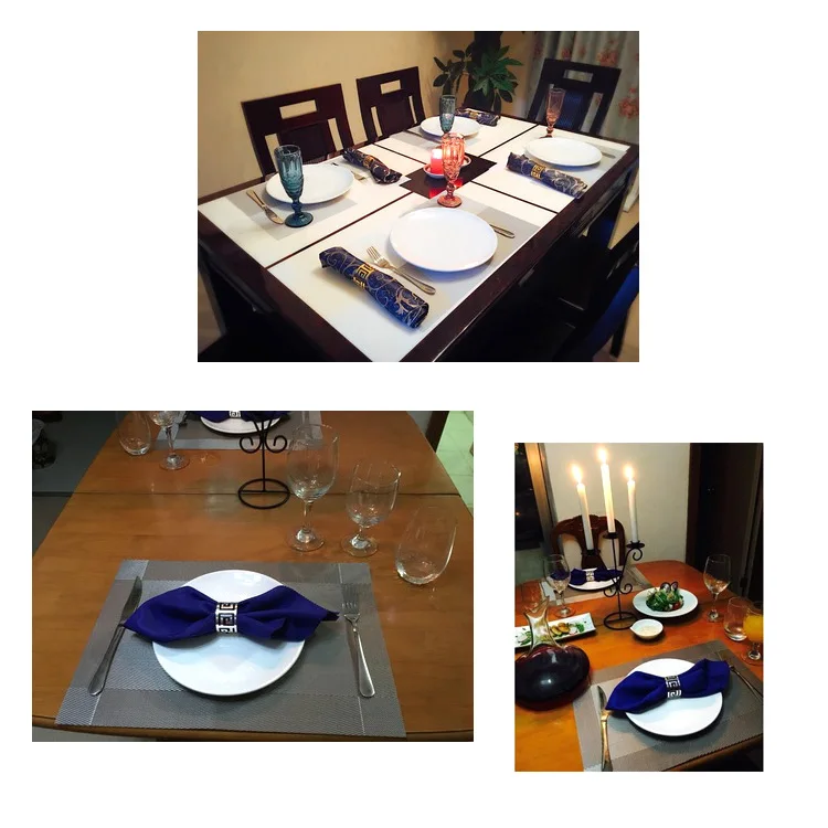 high quality manufacture carbon steel cross laser cut wedding gift napkin ring