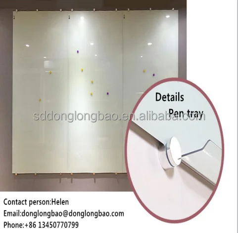 Custom high quality tempering glass magnetic memo board whiteboard for office glass drawing boards