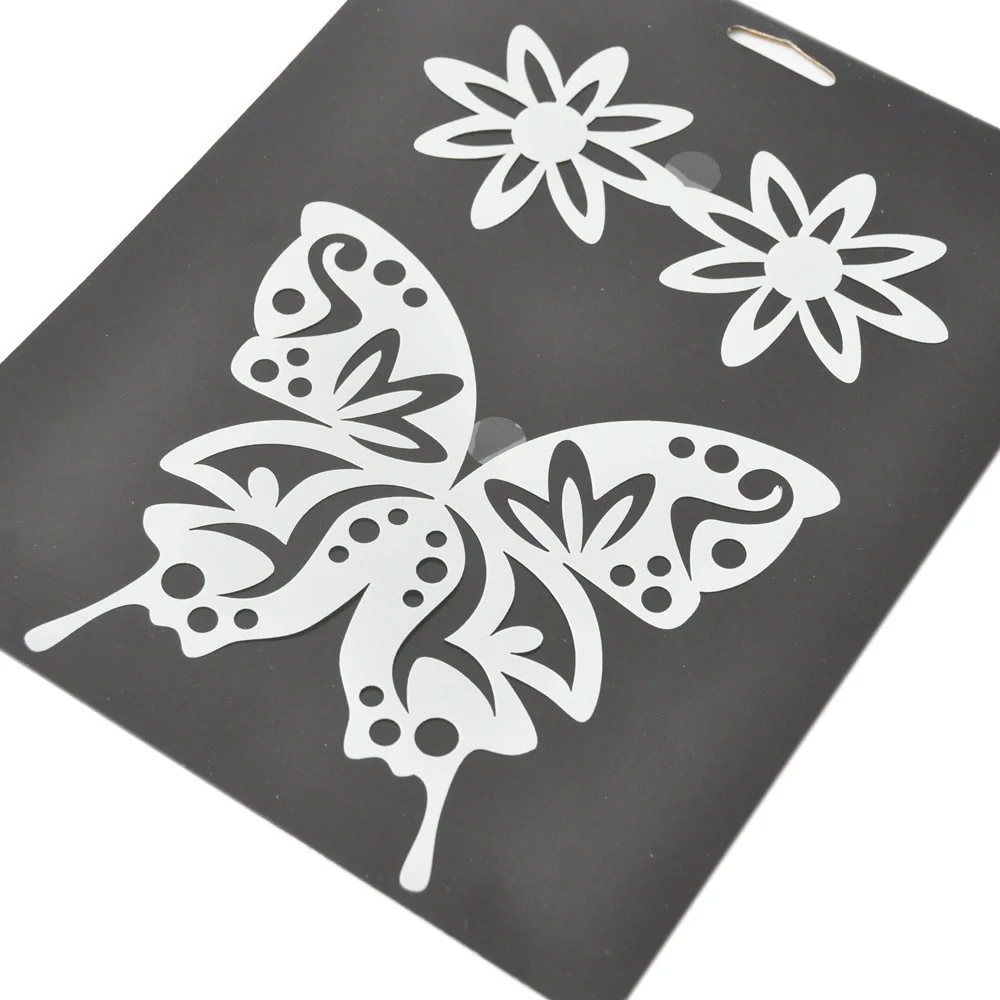 New style customized heart shaped drawing stencil