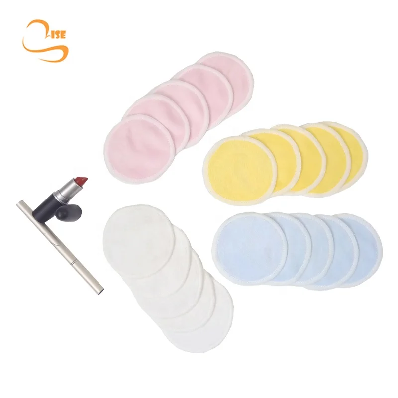 Лидер продаж на Amazon, мягкие бамбуковые ватные прокладки для снятия макияжа, многоразовые органические ватные прокладки