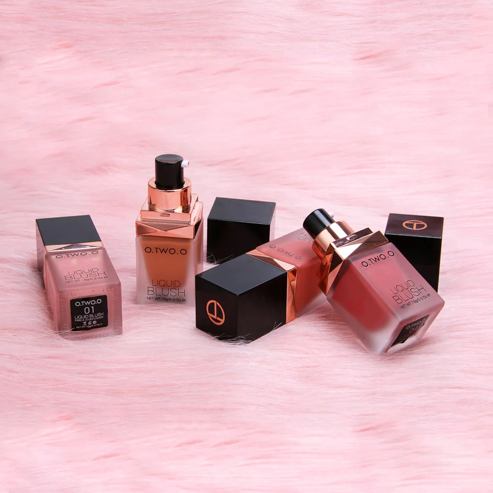 O.TWO.O Makeup Blusher Cream Smooth Silky Blush Colors Long Lasting Natural Cheek Liquid Blusher