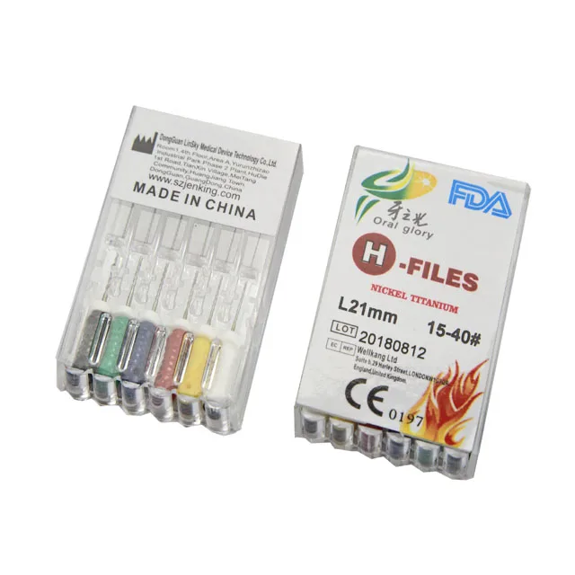 2018 hot sale Niti dental endo files  h file k files 15-40# 21 / 25 / 28 /31mm hand use