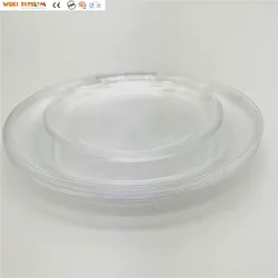 Высококачественная прозрачная декоративная одноразовая пластиковая тарелка с цветами, 6 дюймов