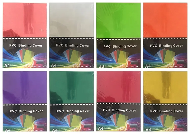 A4 Size hard and clear plastic sheet pvc binding cover